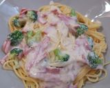 米粉でとろみをつけるクリームパスタ作り方9写真