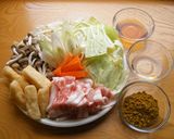 白だしで ヘルシー カレー鍋作り方1写真