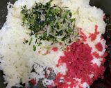おにぎり じゃこと青菜とカリカリ梅作り方3写真