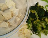 ブロッコリーと豆腐のペペロンチーノ炒め作り方1写真