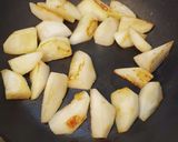 かぶで照り焼き&かぶの葉のにんにく炒め作り方2写真