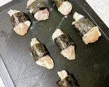 ささみの海苔巻き焼き♪梅マヨ添え作り方4写真