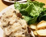 米粉ハンバーグ&きのこのチーズクリーム作り方11写真