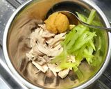 44*セロリとササミ白味噌和え作り方2写真