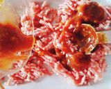 スグ出来る！小松菜ピリ辛肉味噌★レンジ作り方4写真