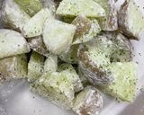 米粉で カリッとのり塩オーブンポテト作り方3写真