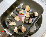 ささみの海苔巻き焼き♪梅マヨ添え作り方5写真