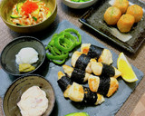 ささみの海苔巻き焼き♪梅マヨ添え作り方9写真