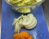 厚揚げと春キャベツのカレー炒め作り方1写真