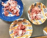 レンジ簡単きな粉ルーローハン味甘酢酢豚作り方3写真