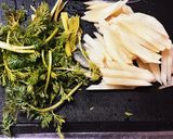 米粉活用　ヤーコンと人参葉のかき揚げ作り方3写真