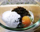 米粉で☆もずくの天ぷら　作り方1写真
