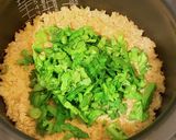 春菊と明太子の炊き込みご飯作り方3写真