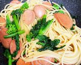 春を満喫♪金柑と菜の花の和風パスタ作り方4写真