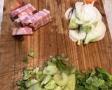 セロリとベーコンのスープ作り方1写真