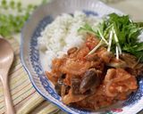 米粉で 豚肉とナスのトマトクリーム煮作り方7写真