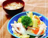 蒸し鶏と春野菜の彩りホットサラダ作り方15写真