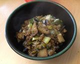 ナスとチンゲンサイの味噌煮込み丼ぶり作り方5写真