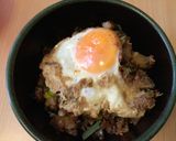 ナスとチンゲンサイの味噌煮込み丼ぶり作り方6写真
