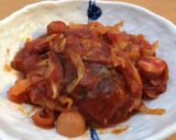 子供大好き！トマキャベ煮込みハンバーグ作り方10写真