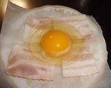 超簡単!ベーコンエッグ丼作り方3写真