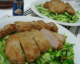 簡単塩とんかつ丼～キャベツたっぷりで作り方4写真