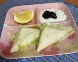 簡単キャベツとハムのホットサンド^_^作り方6写真