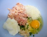 和風きのこあん♡ふわとろ蓮根鶏肉バーグ作り方2写真