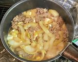 牛肉＆新玉ねぎ＆豆腐のすき焼き風作り方7写真