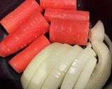 にんじんポタージュとミックス野菜　離乳食作り方1写真
