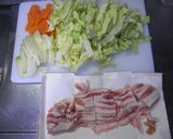 ✿肉野菜炒めのソースあんかけ✿作り方1写真