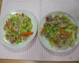 ✿肉野菜炒めのソースあんかけ✿作り方4写真