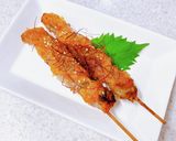 豚こま串のピリ辛ゴマ味噌のせ焼き作り方5写真