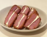 ハムカツinクリームチーズ♪弁当おつまみ作り方5写真