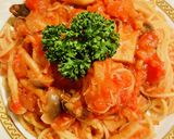 海老と帆立のトマトクリームパスタ作り方5写真