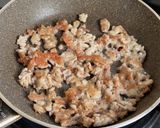 月見鶏そぼろパスタ作り方2写真