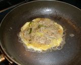 野菜炒めお好み焼き風丼作り方5写真