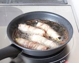 サッパリと【茄子の豚巻き揚げ浸し（ぽん酢作り方4写真