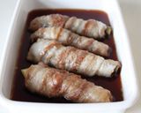 サッパリと【茄子の豚巻き揚げ浸し（ぽん酢作り方5写真