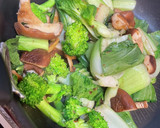 椎茸と青梗菜のガーリック塩胡椒炒め作り方5写真