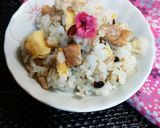 桜香る鶏肉と油揚げとしめじの炊き込みご飯作り方6写真