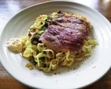 ホットサンドメーカー豚バラネギ塩焼きそば作り方8写真