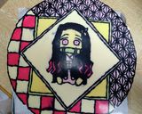 禰豆子ケーキver.2(鬼滅の刃)作り方5写真