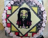 禰豆子ケーキver.2(鬼滅の刃)作り方6写真