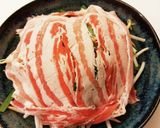 レンジで簡単！豚バラとモヤシの蒸ししゃぶ作り方1写真