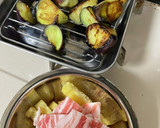 豚バラ肉と揚げ茄子のオイスターソース炒め作り方3写真