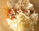トロッと豆腐キムチーズラザニア風グラタン作り方2写真