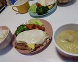 簡単！HKミックスで作るパンケーキエッグ作り方4写真