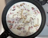 きのことベーコンのクリームパスタ作り方4写真