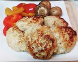 ☆米粉活用☆豆腐ハンバーグと温野菜サラダ作り方5写真